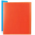 Letter Size 24 Page Presentation Book with Frosted Tangerine Orange Cover